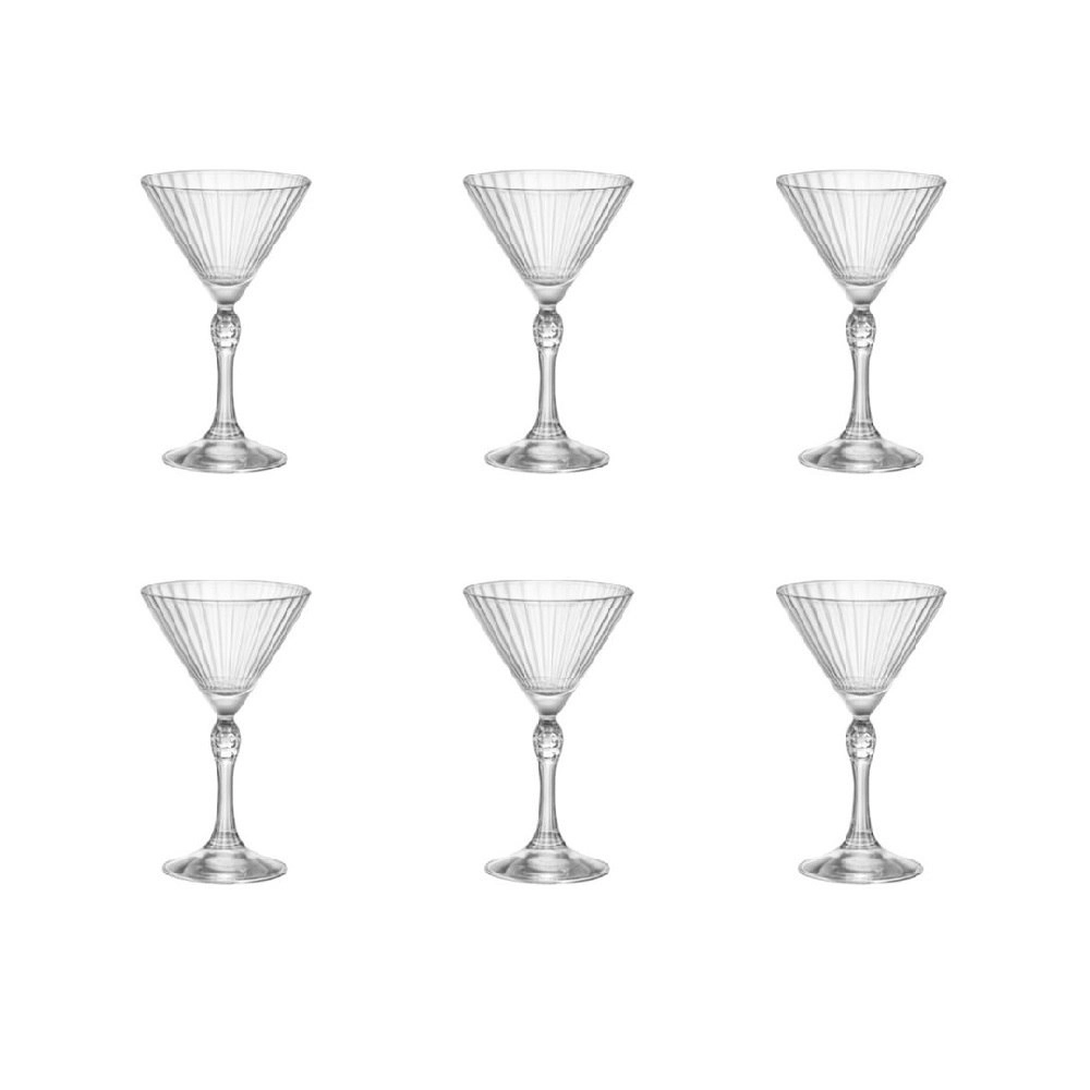 Bormioli Rocco AMERICA '20s 155ml SMALL MARTINI GLASSES SET 6