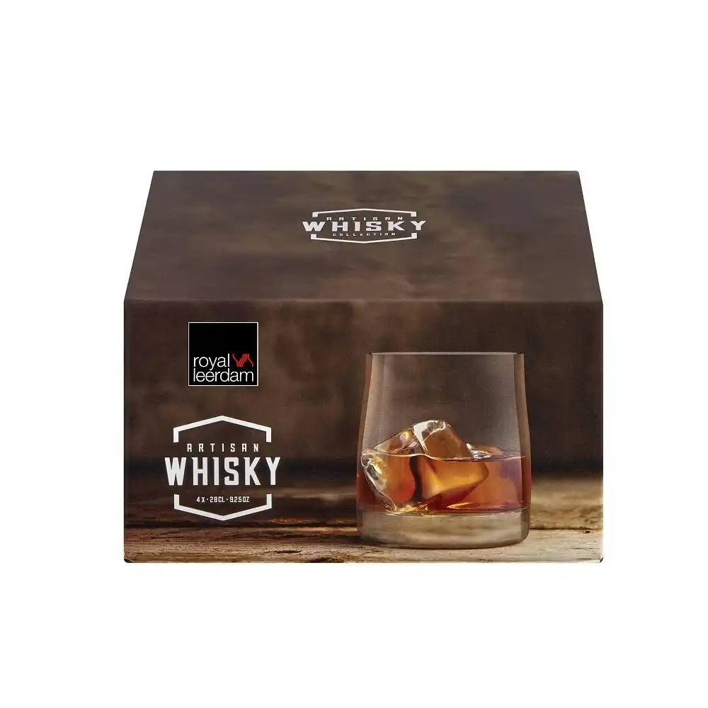 Royal Leerdam ARTISAN WHISKY TUMBLERS 280ml SET 4