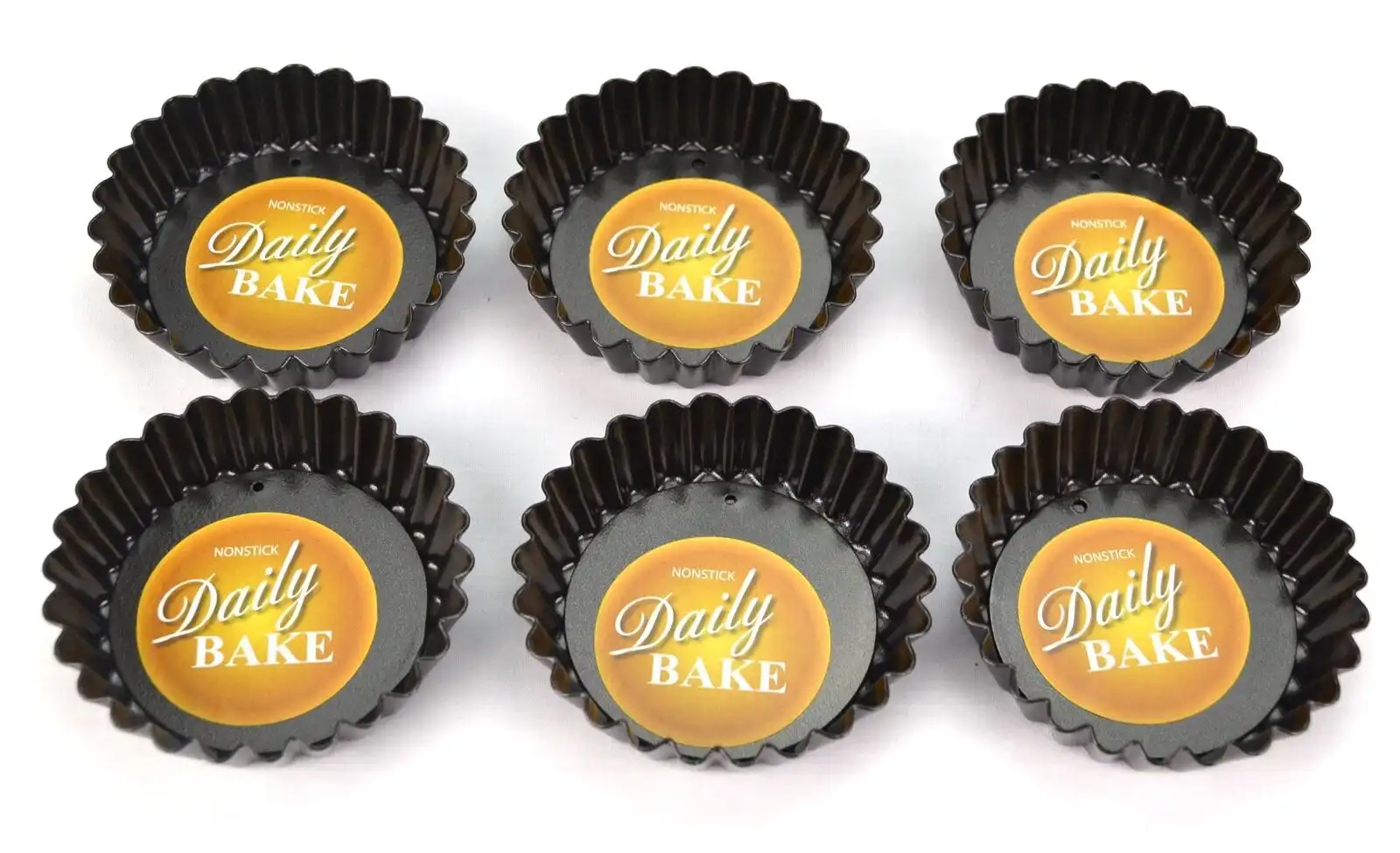 Daily Bake MINI-QUICHE PAN WITH LOOSE BASE  7.5cm x 2cm - SET OF 6