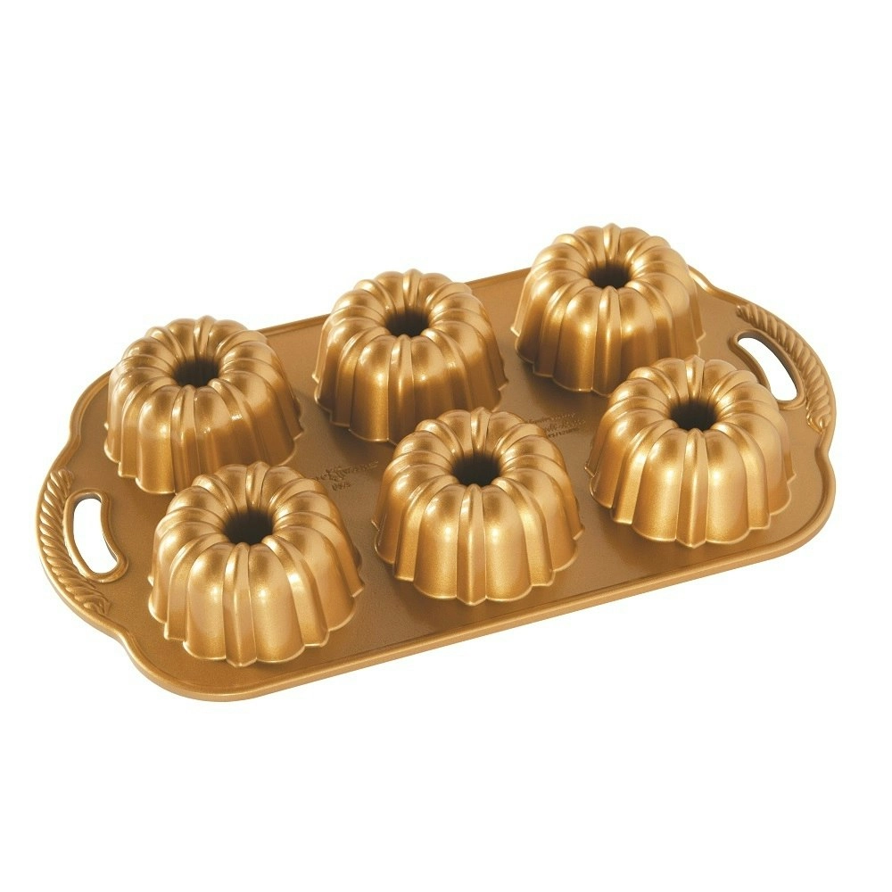 Nordic Ware Cast Aluminium Gold 6 Bundlette Mini Pan