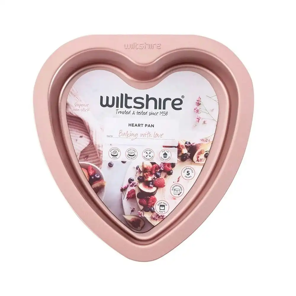 Wiltshire ROSE GOLD NON STICK HEART CAKE PAN 19cm