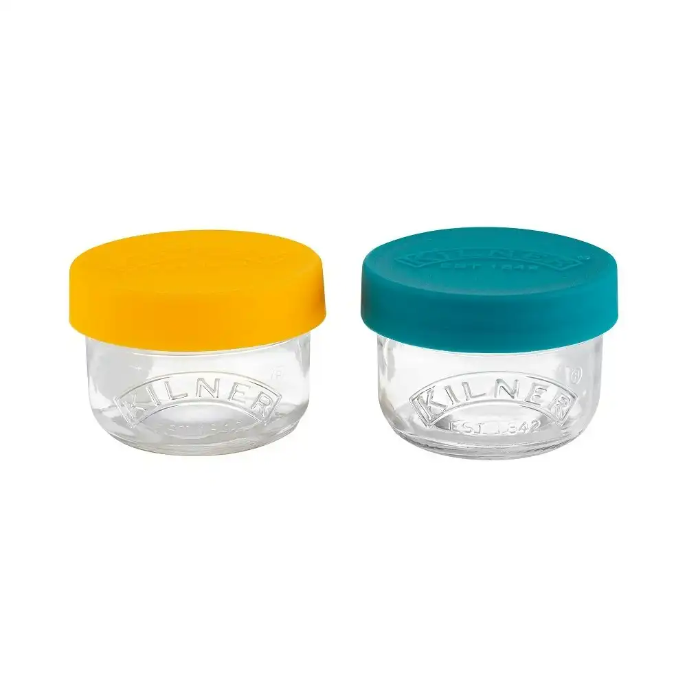 Kilner GLASS SET 2 SNACK AND STORE POTS 125ml