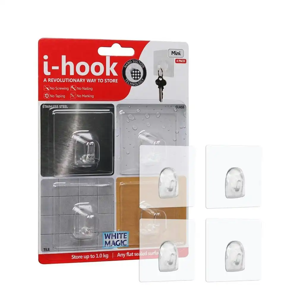 I-Hook MINI STORAGE HOOKS PACK 4