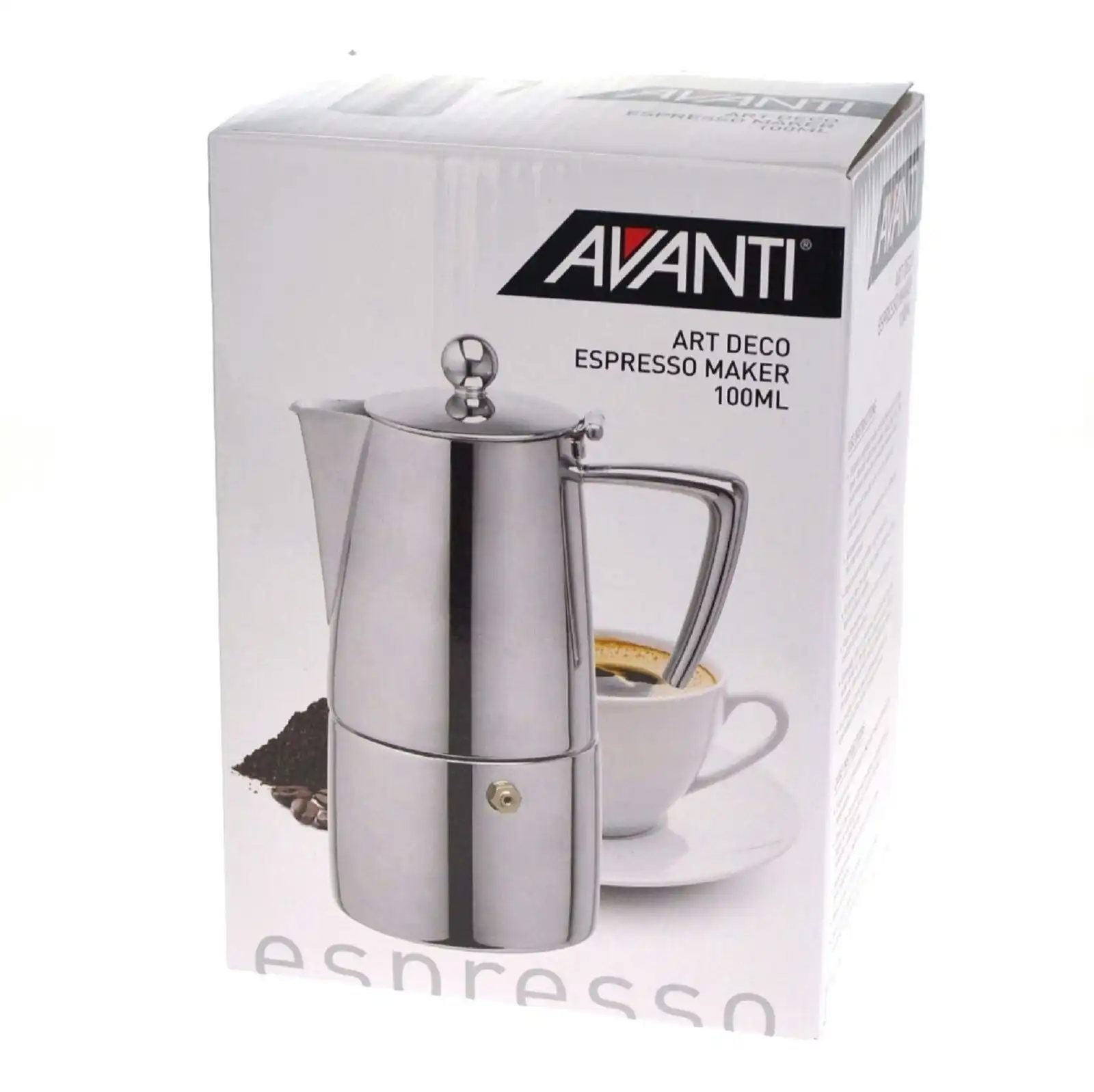 Avanti 2 Cup Art Deco Espresso Coffee Maker Percolator