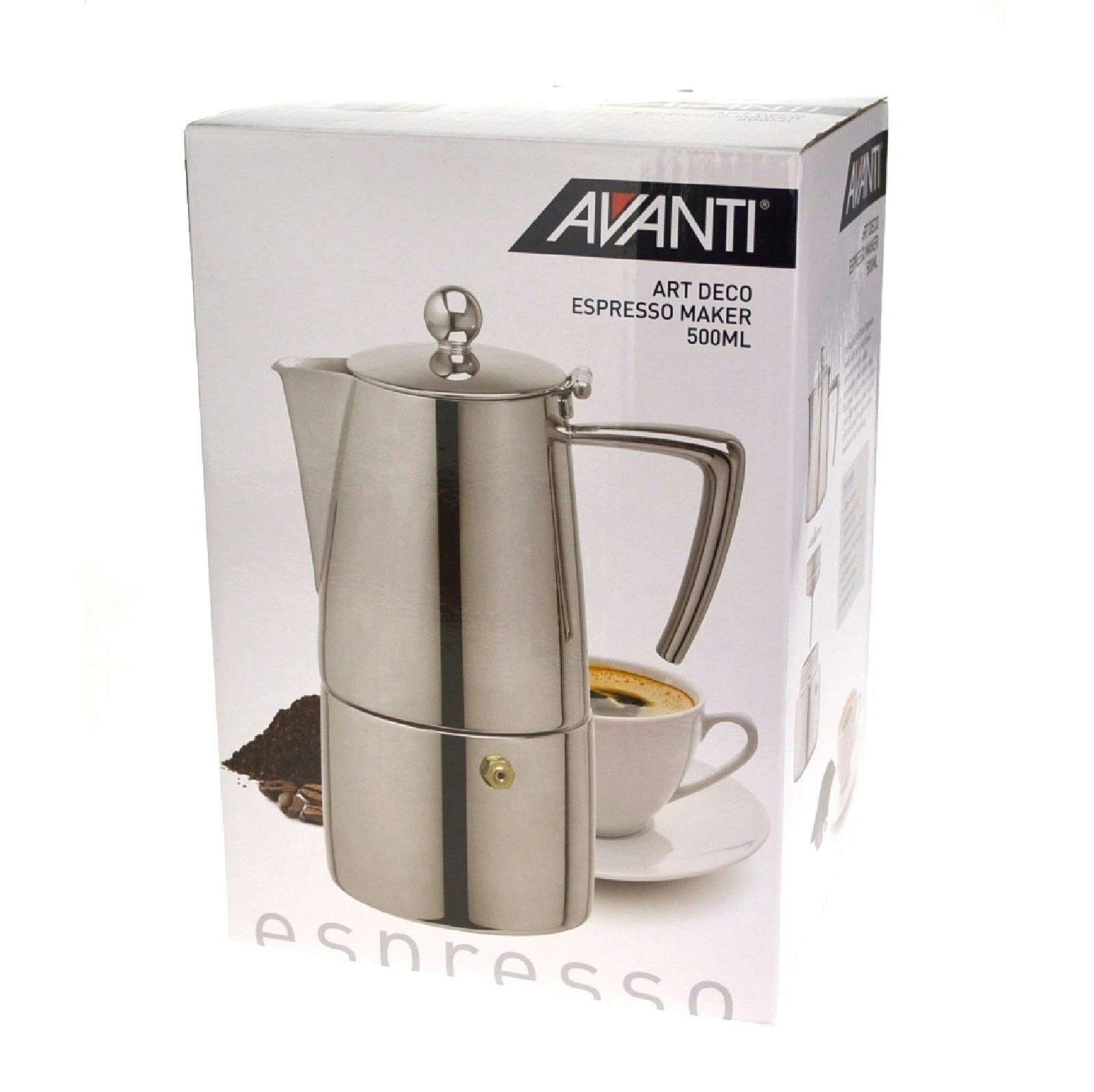 Avanti 10 Cup Art Deco Espresso Coffee Maker Percolator