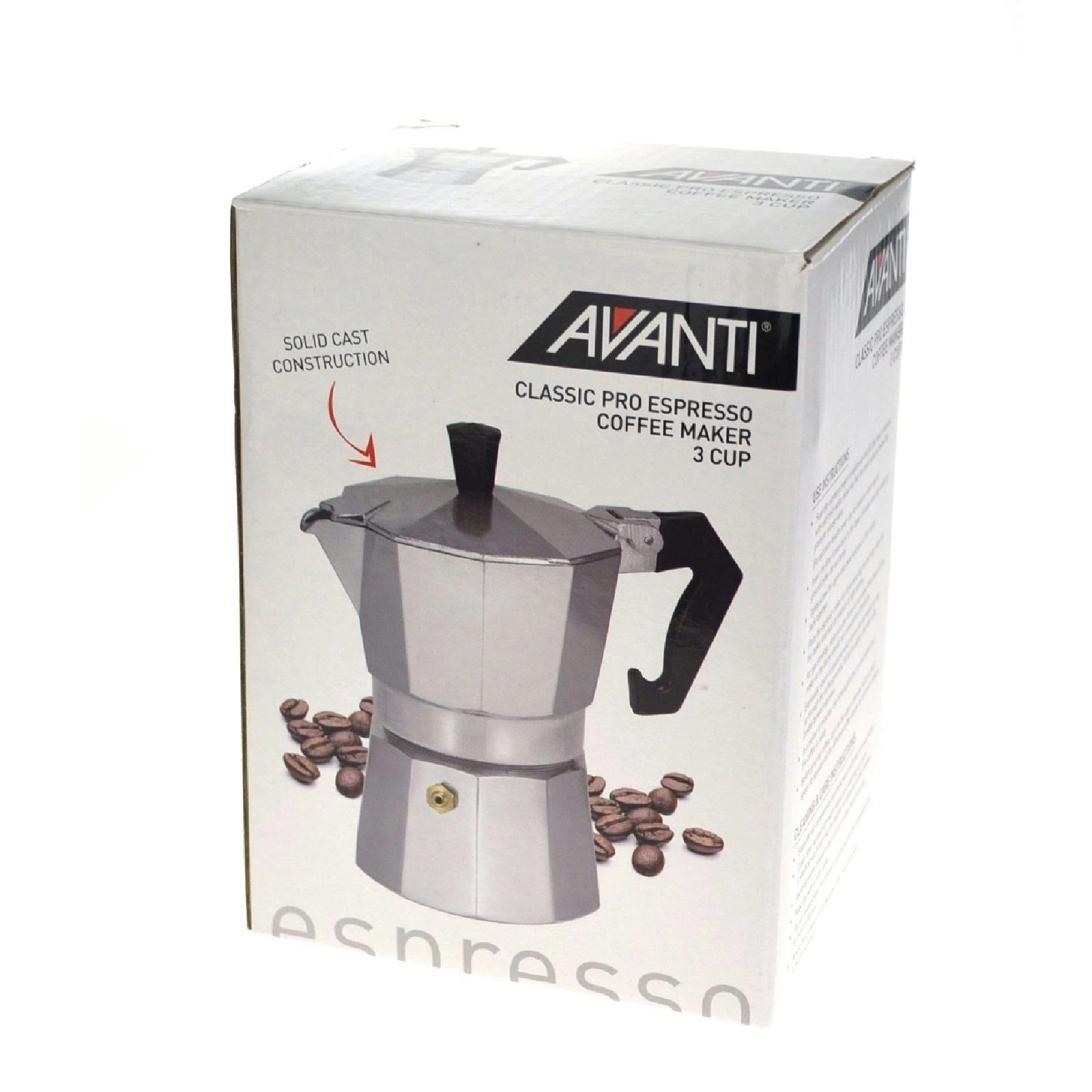 Avanti 3 Cup Classic Pro Espresso Coffee Maker Percolator