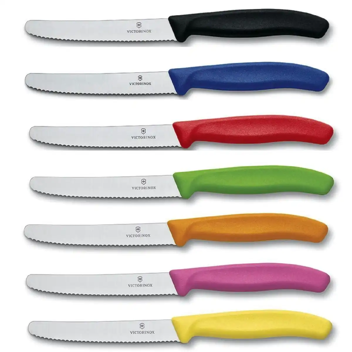 Victorinox STEAK AND TOMATO KNIFE 11cm WAVY EDGE - 7 COLOURS