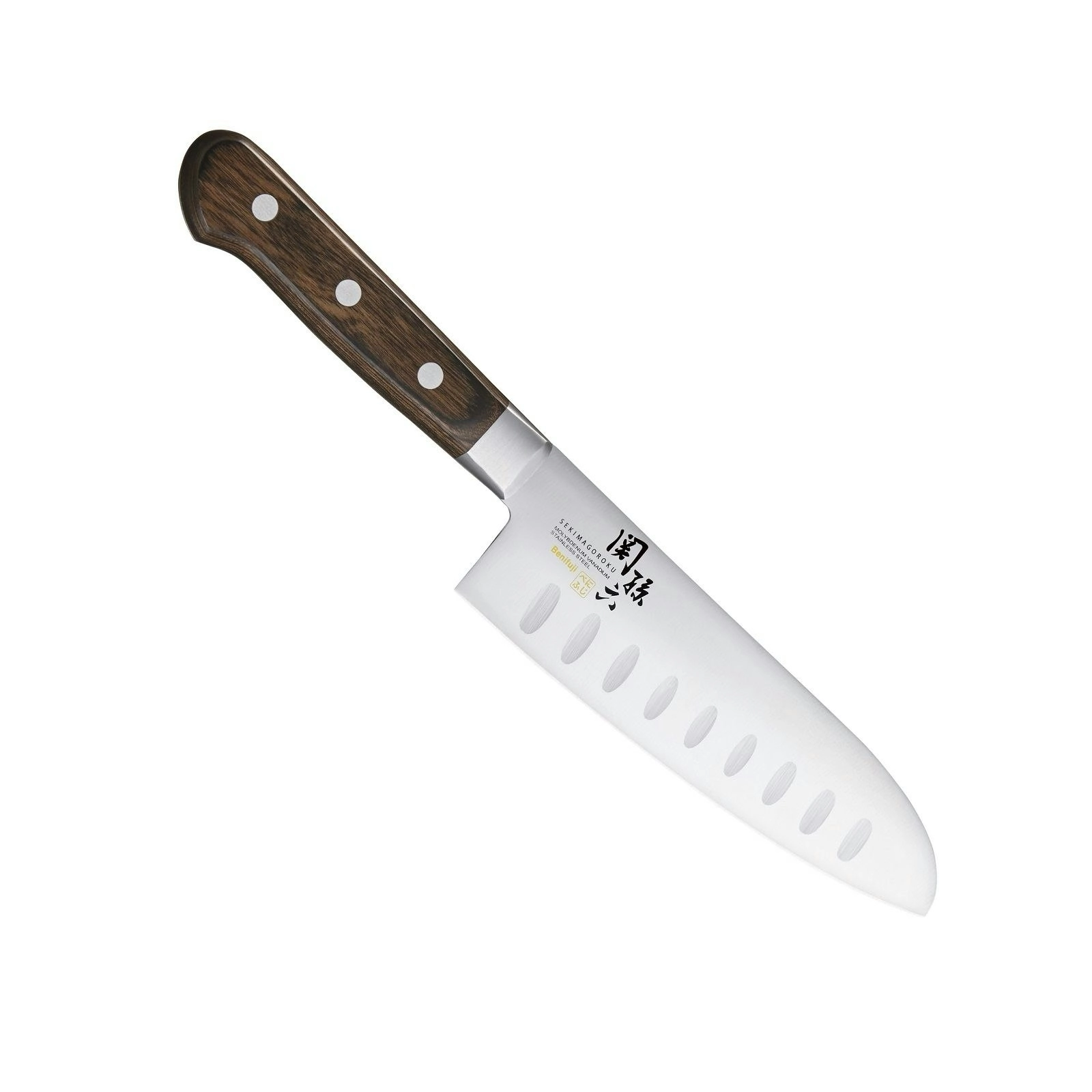 Kai SHUN Seki Magoroku Benifuji Scalloped Santoku Knife 16.5cm