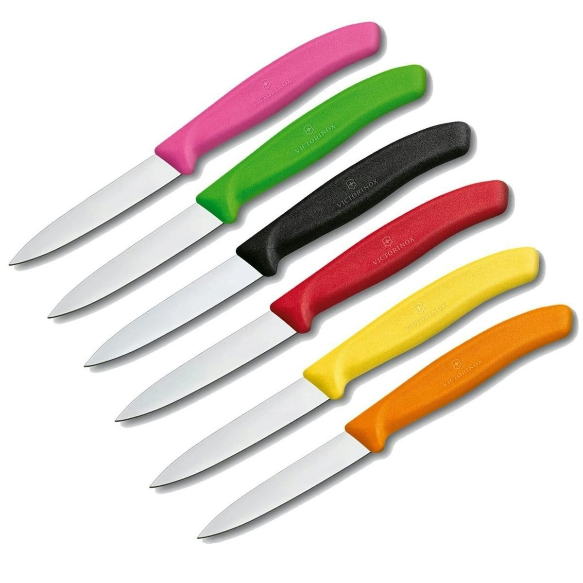 Victorinox PARING KNIFE POINTED TIP STRAIGHT BLADE 8cm SET of 6