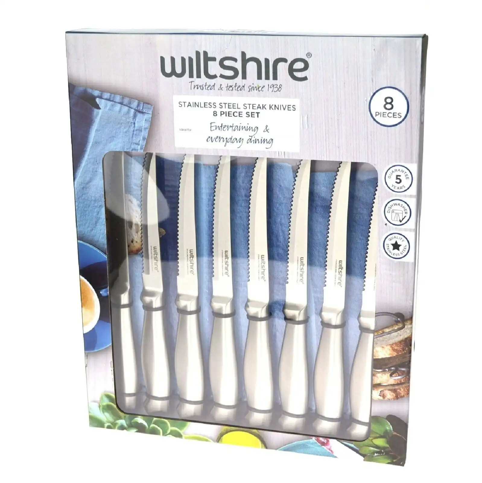 Wiltshire 8 Piece Stainless Steel Steak Knife Set