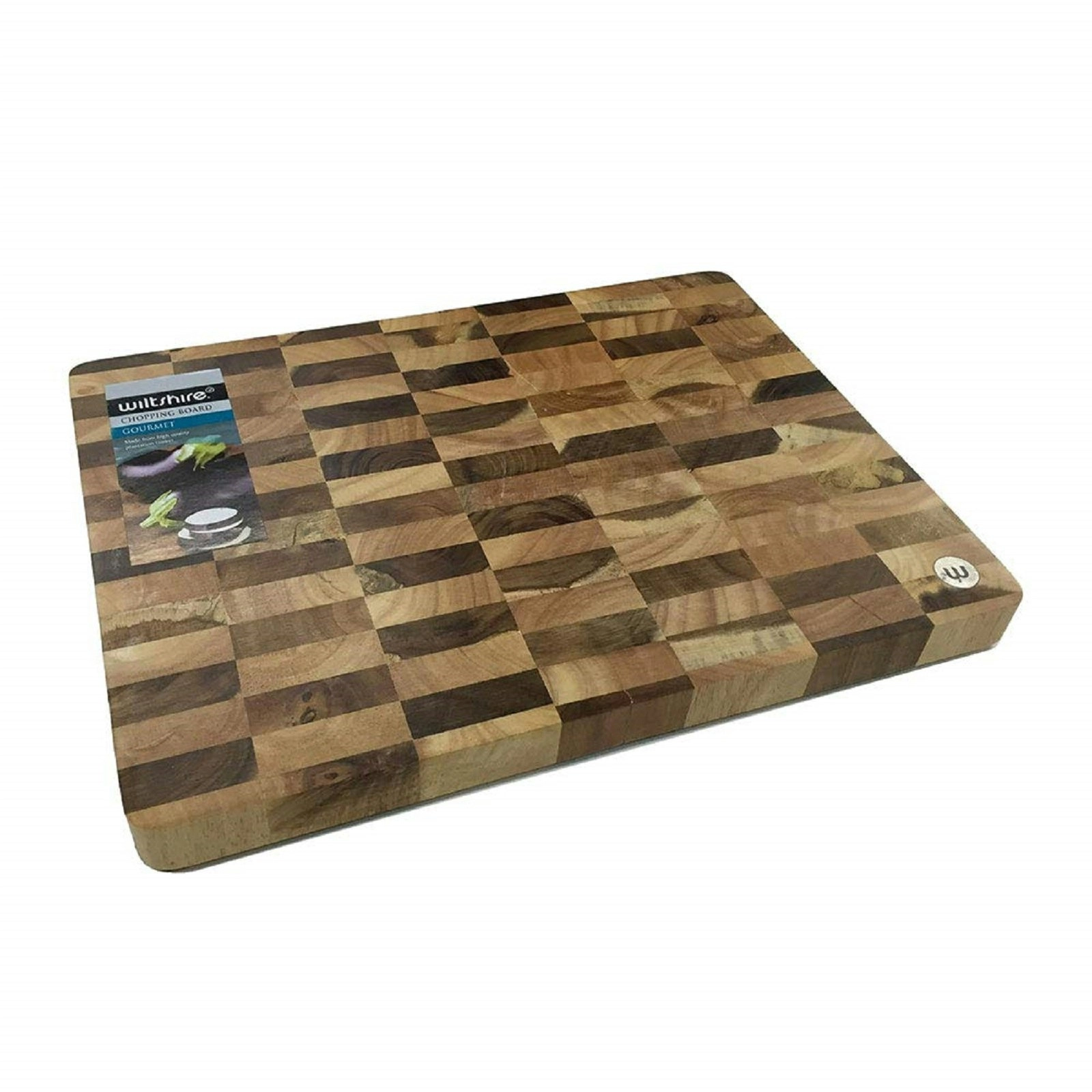 Wiltshire END GRAIN CHEQUERED CHOPPING BOARD - 40 x 30 x 3cm