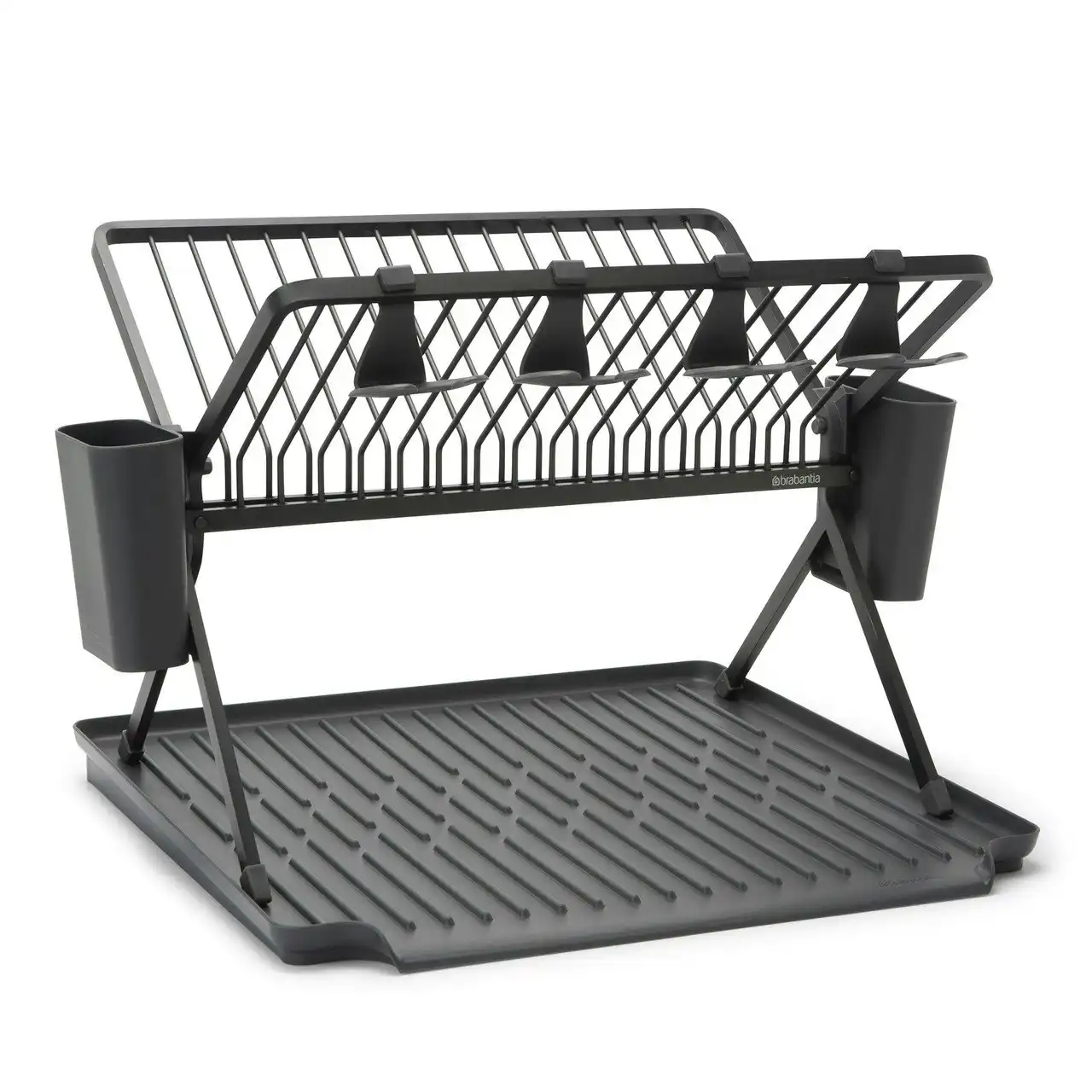 Brabantia Large Foldable Dish Drying Rack   Dark Grey