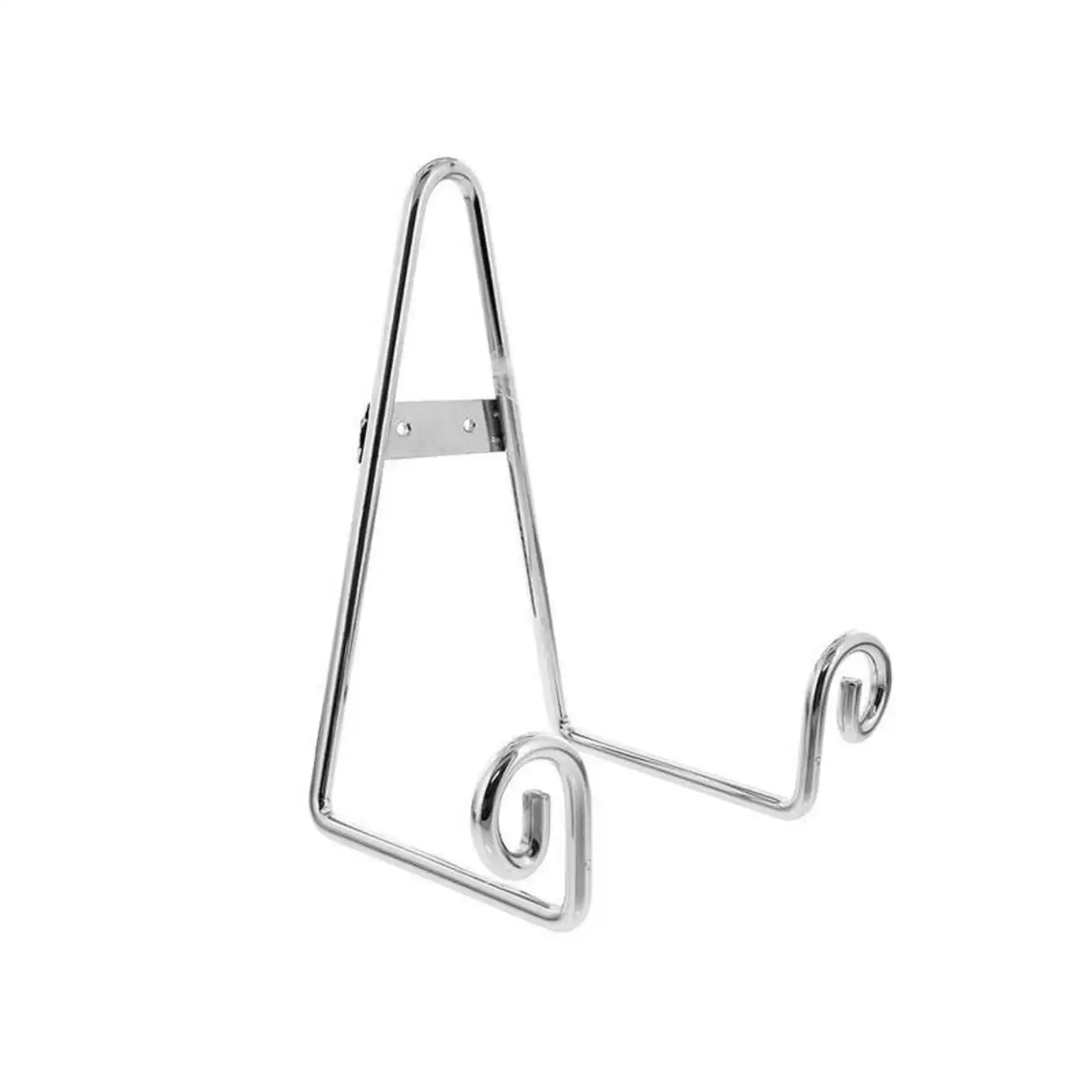 Entree Scroll Plate Stand   Chrome Large