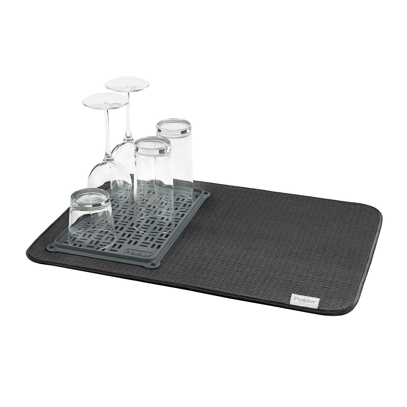 Polder Microfibre Drying Mat With Glass Tray