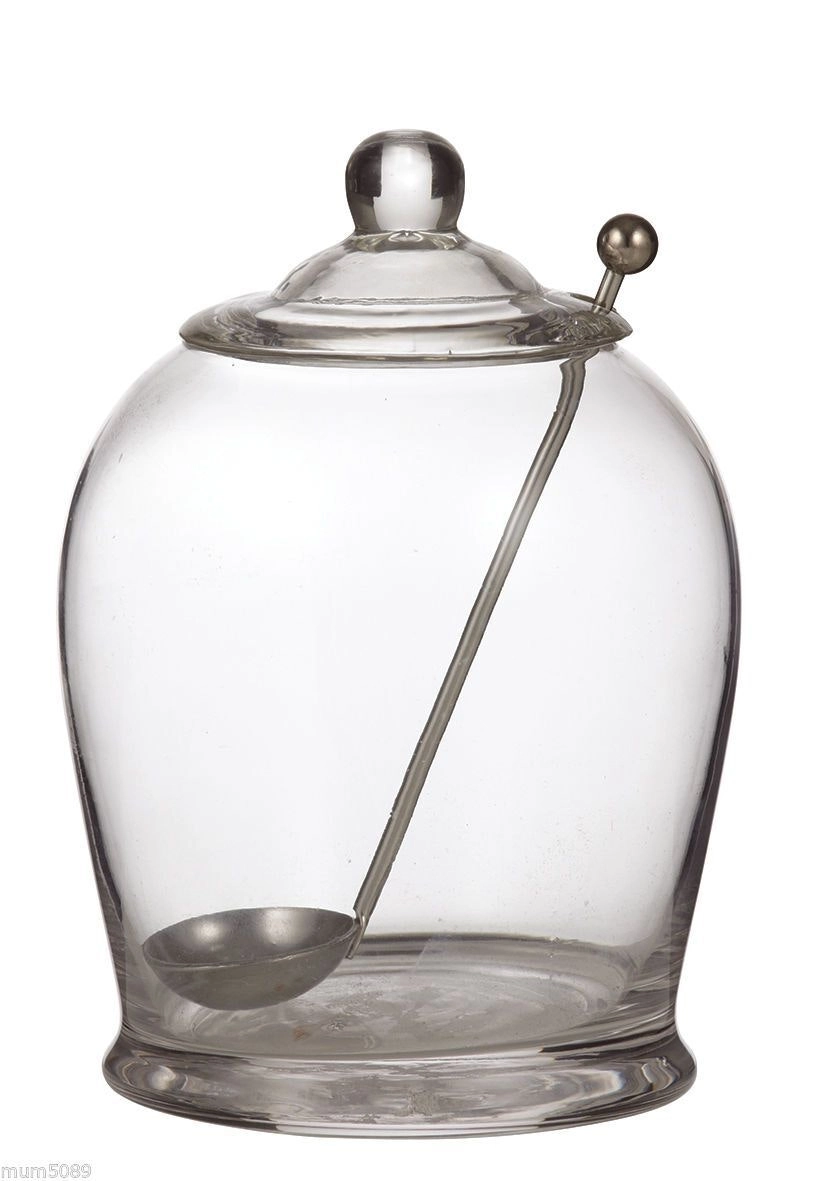 Davis And Waddell Napoli Olive Jar With Stainless Steel Spoon