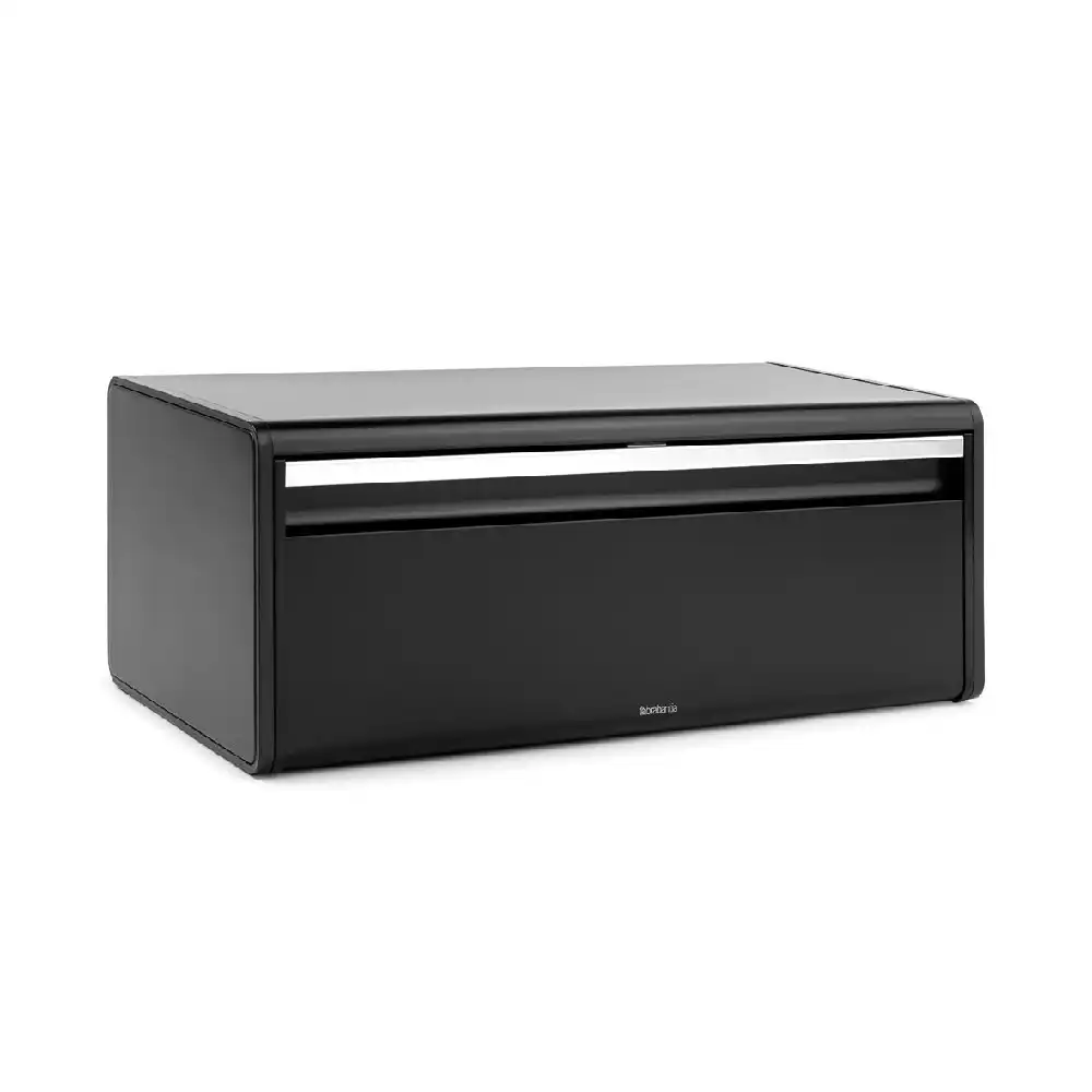 Brabantia Stainless Steel Fall Front Breadbin   Matte Black