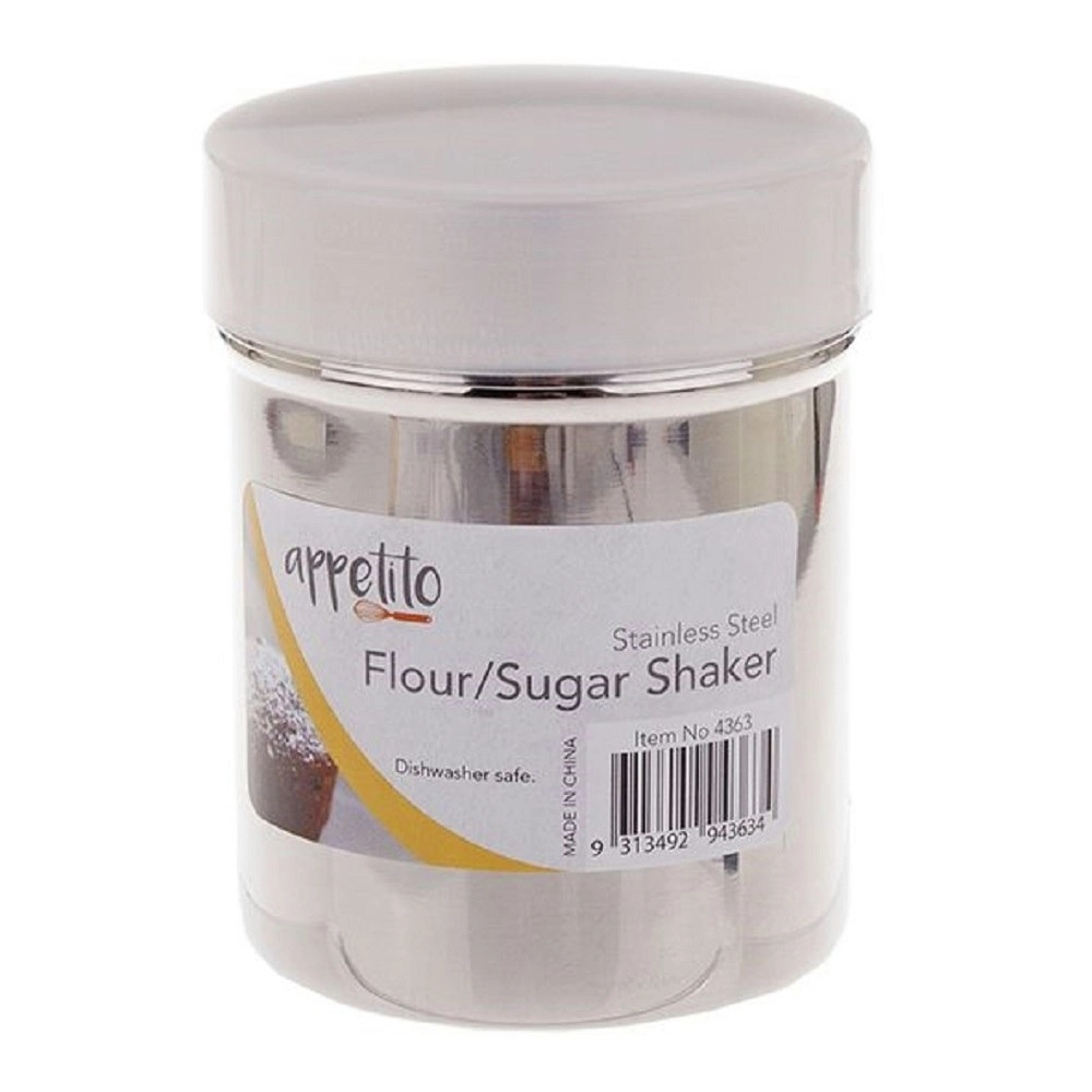 Appetito Stainless Steel Flour Sugar Shaker With Lid