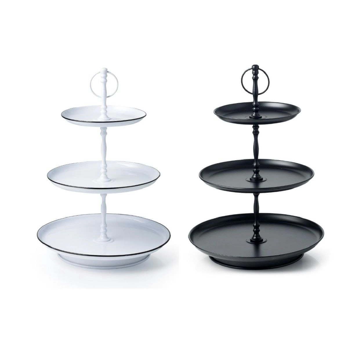 Chef Inox Galvanised Metal 3 Tier Tea Stand