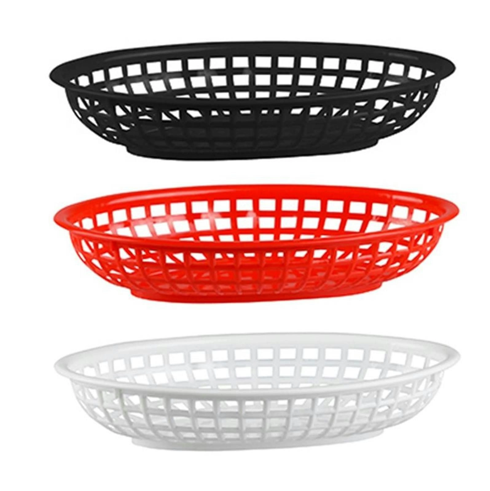 PLASTIC OVAL BREAD BASKET SMALL - 24 x 15cm SET 12