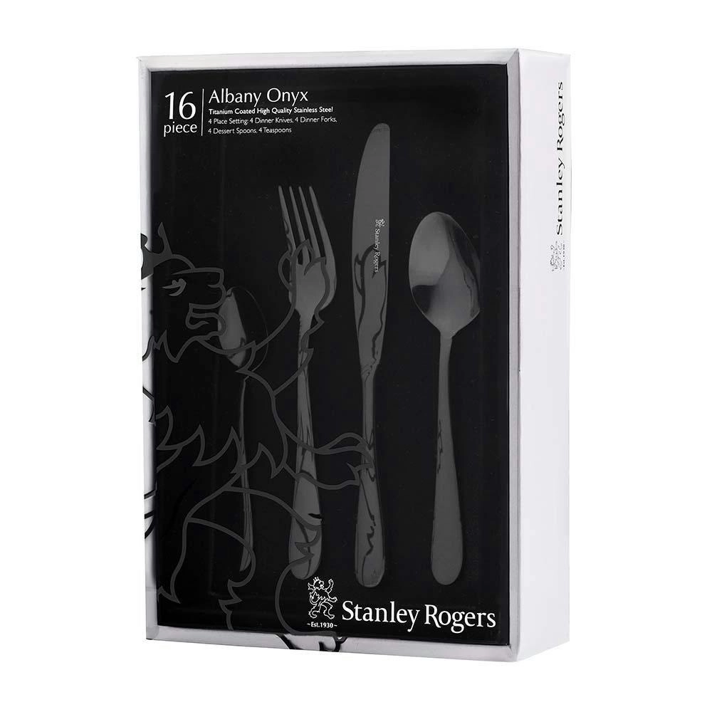 Stanley Rogers 16 Piece Albany Onyx Cutlery Gift Boxed Set