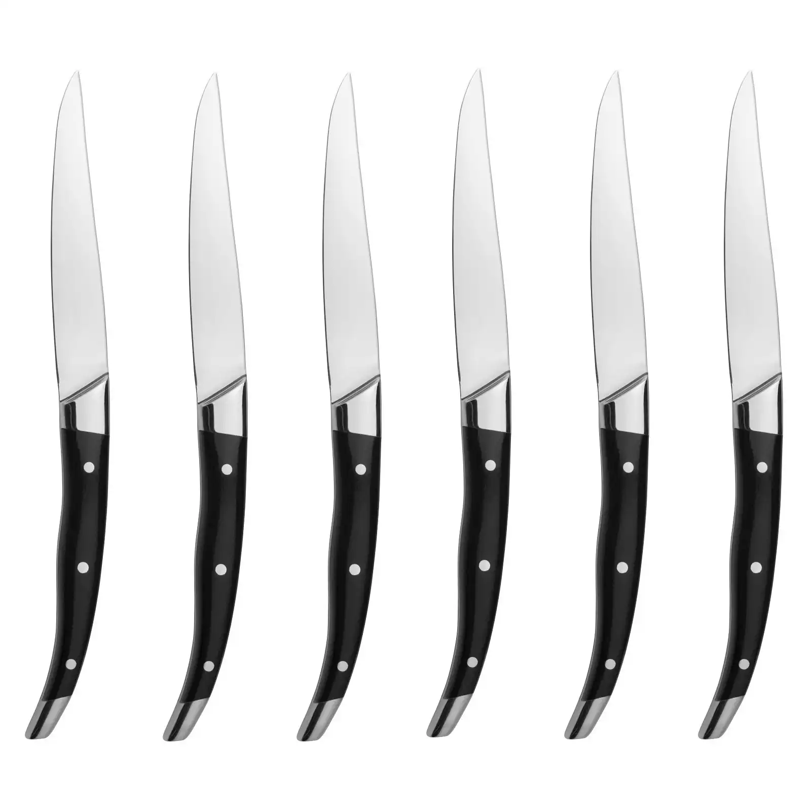 Trenton Athena Cavalier Lacrox Stainless Steel Point Tip Steak Knife Set 6