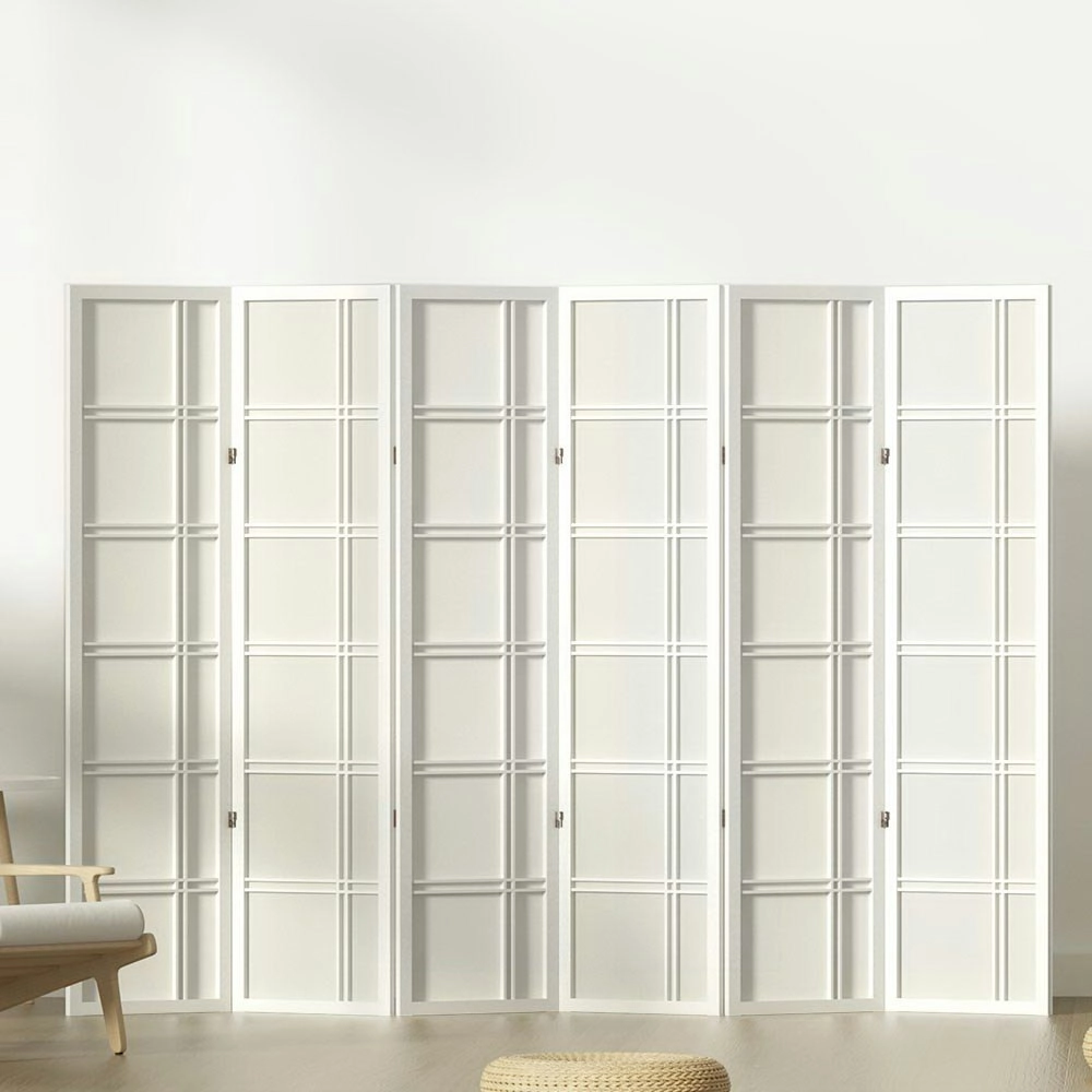 Artiss 6 Panel Room Divider Screen 265x179cm Nova White