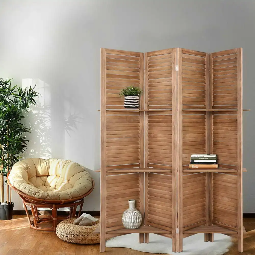 Artiss Room Divider Screen With Display Shelves 4 Panel Room Divider   090bbea1 872a 42e3 978c 02cba039a52b.webp