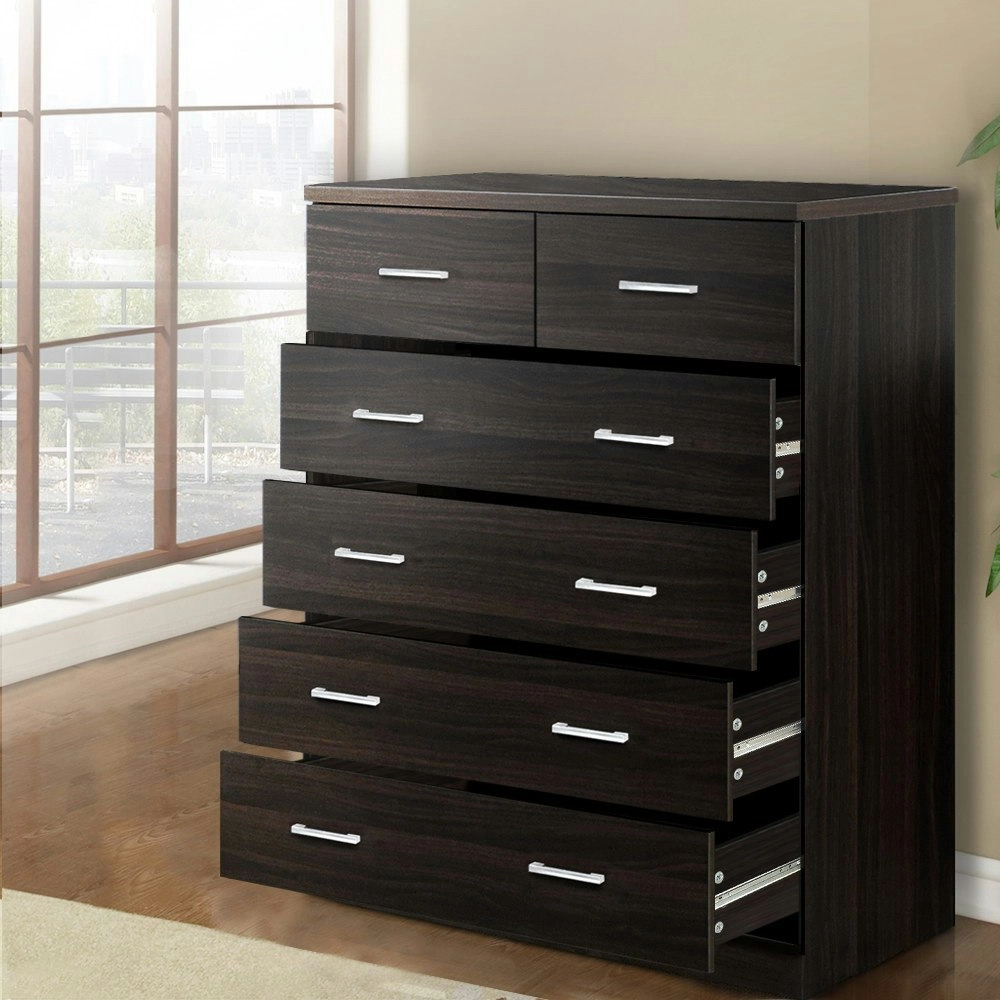 Artiss 6 Chest of Drawers - ANDES Walnut