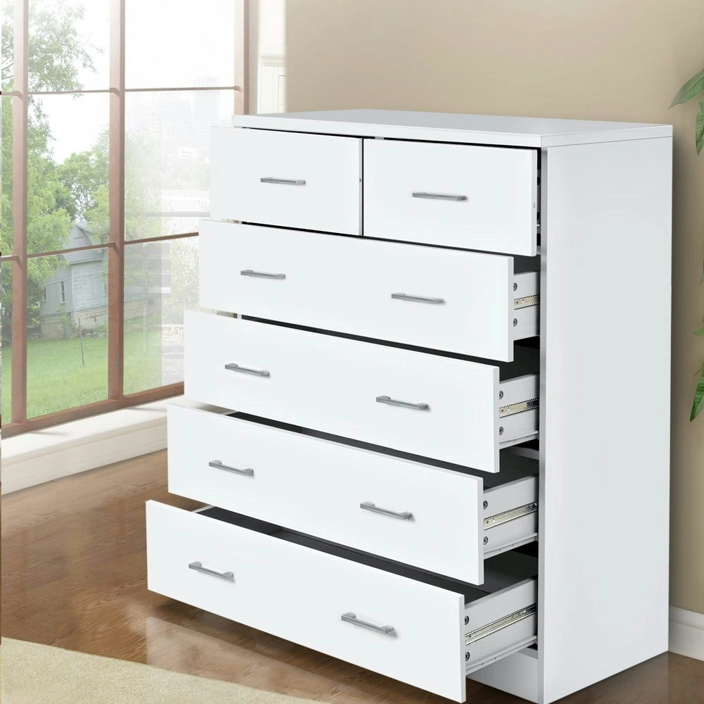 Artiss 6 Chest of Drawers - ANDES White