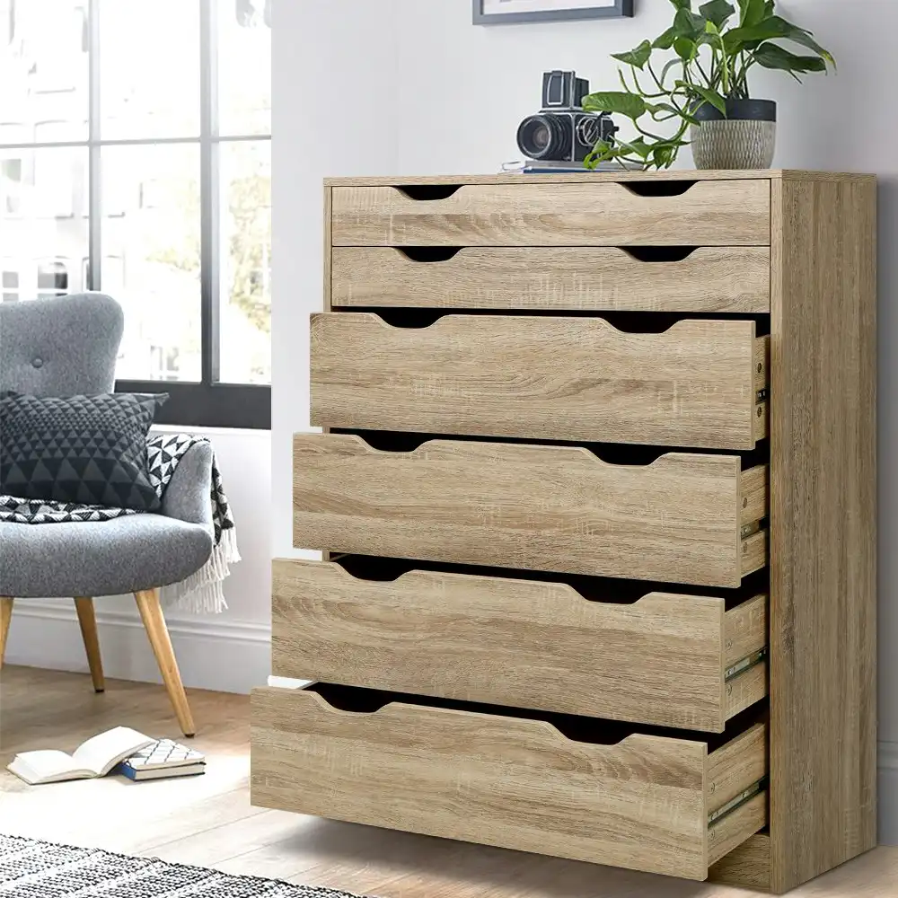 Artiss 6 Chest of Drawers - MYLA Oak