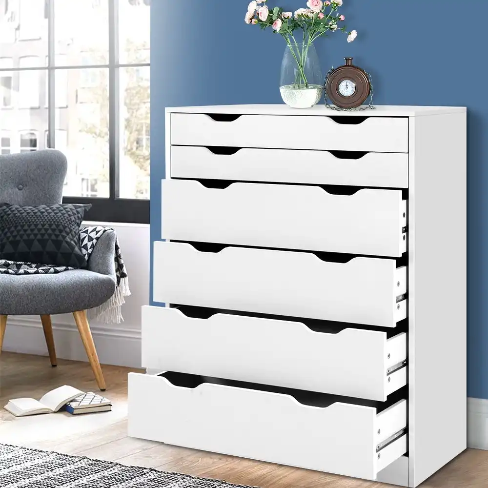 Artiss 6 Chest of Drawers - MYLA White