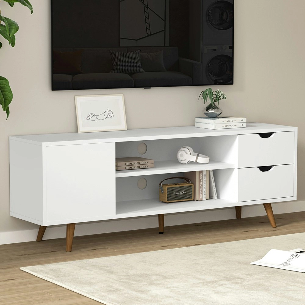 Artiss TV Cabinet Entertainment Unit 120cm White Larin