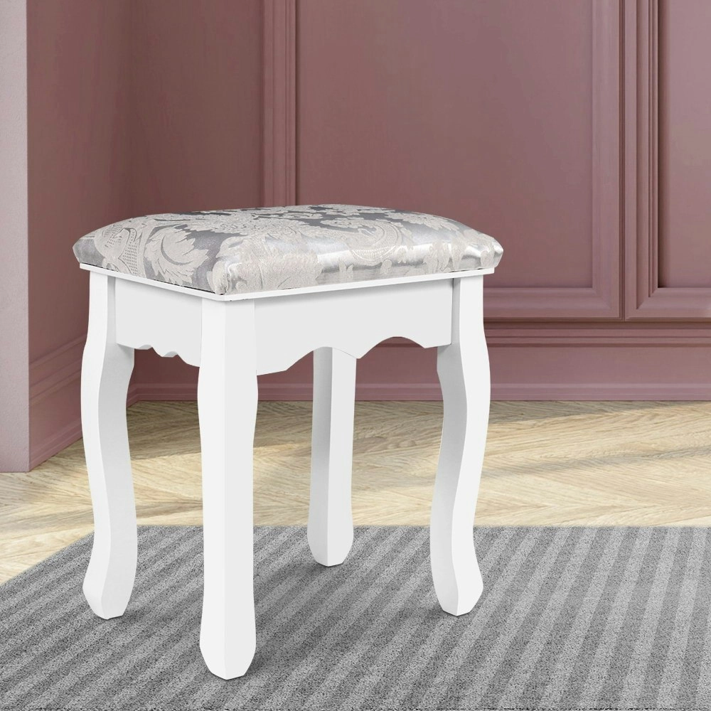 Artiss Dressing Table Stool Velvet White