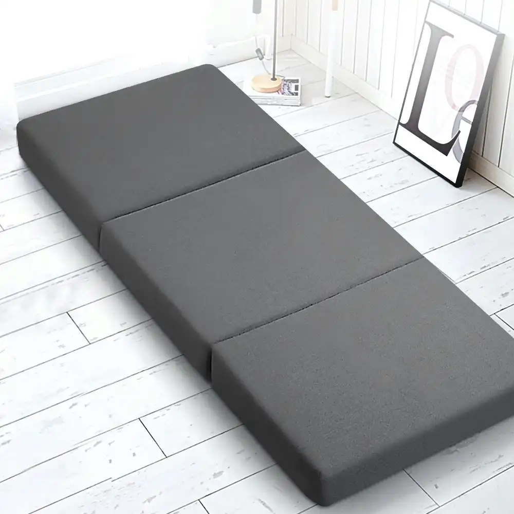 Giselle Bedding Foldable Mattress Folding Foam Bed Single Grey