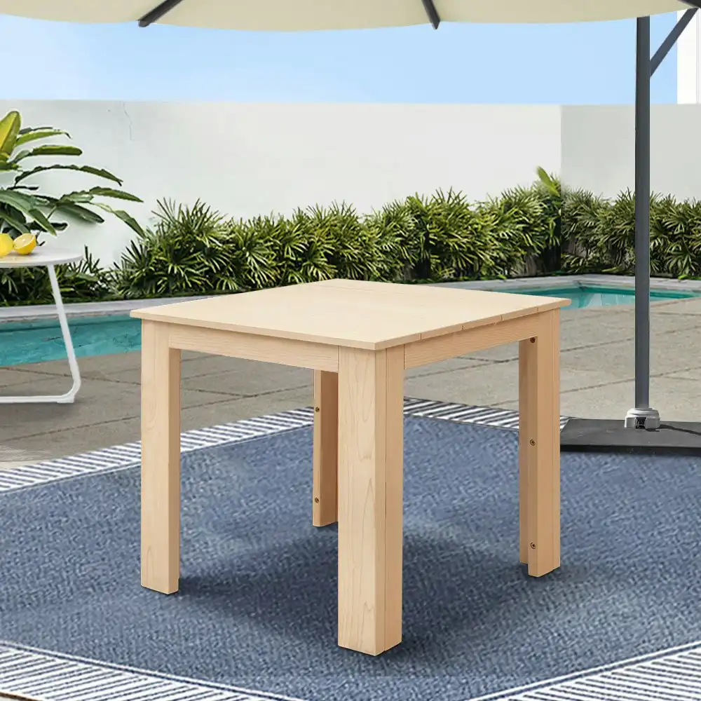 Gardeon Coffee Side Table Wooden Desk Outdoor Furniture Camping Garden Natural