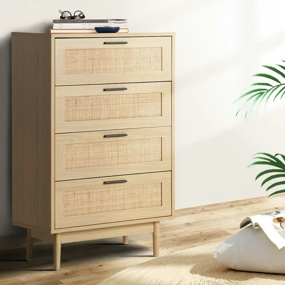 Artiss 4-Drawer Chest of Drawers Dresser Bedside Table Bathroom Storage ...