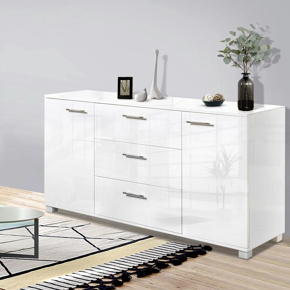 Artiss Buffet Sideboard High Gloss - White