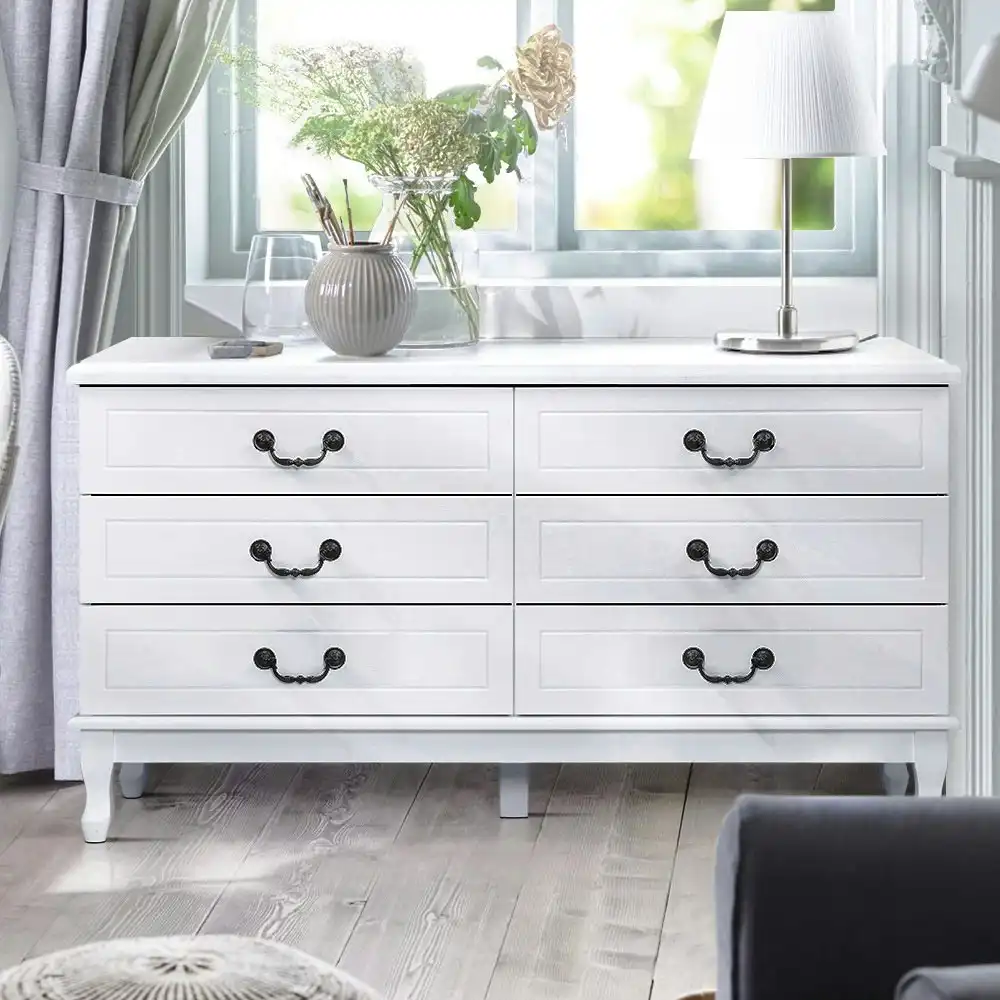 Artiss 6 Chest of Drawers  - KUBI White