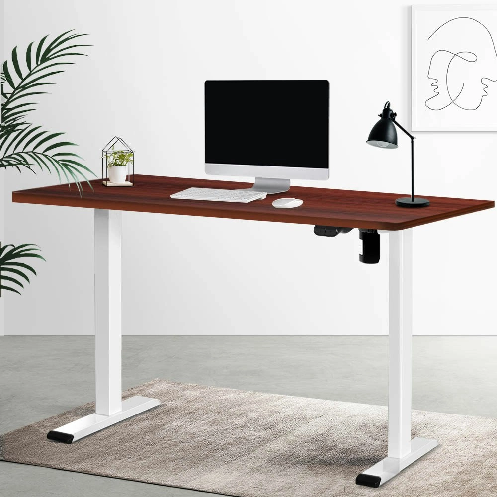 Artiss Standing Desk Motorised Sit Stand Desks Walnut 140CM