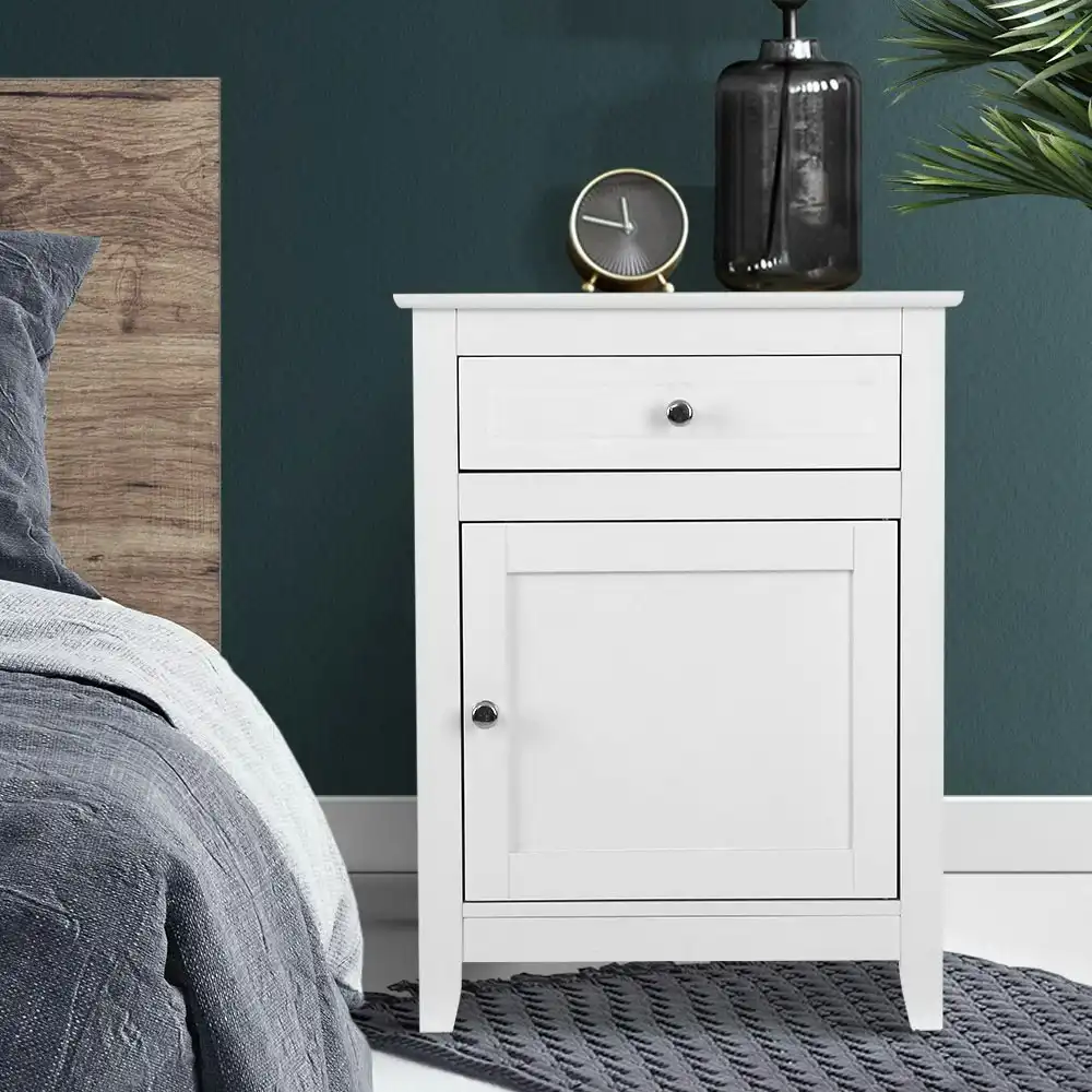 Artiss Bedside Tables Drawers Side Table Storage Cabinet Large Nightstand White