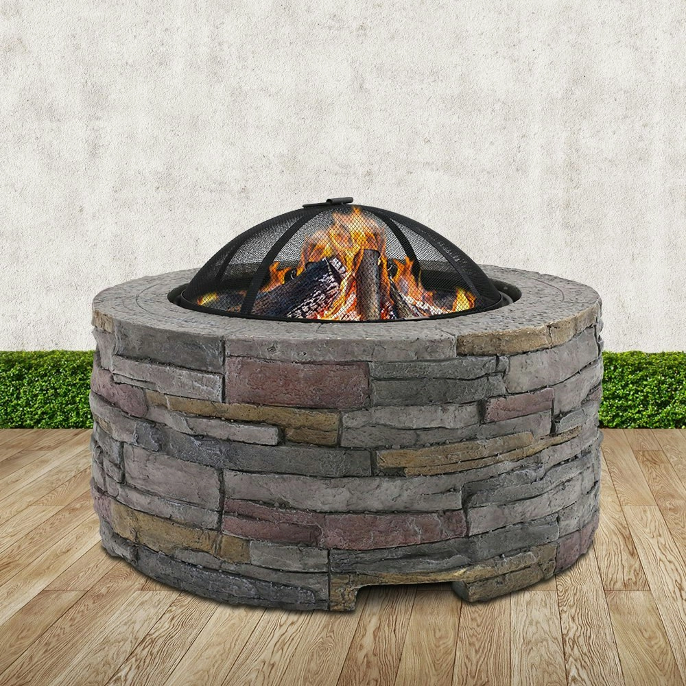 Grillz Fire Pit Table Round 70cm