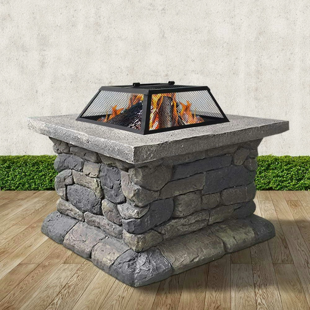 Grillz Fire Pit Table Square 55cm