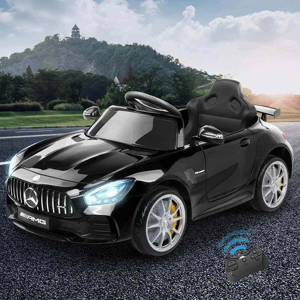 Kids Electric Ride On Car Mercedes-Benz AMG GTR Licensed Toy Cars 12V Black