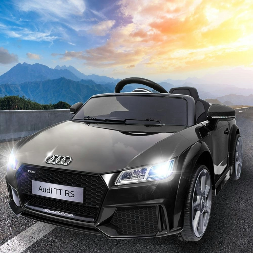 Kids Electric Ride On Car Audi Licensed TTRS Toy Cars Remote 12V Battery Black