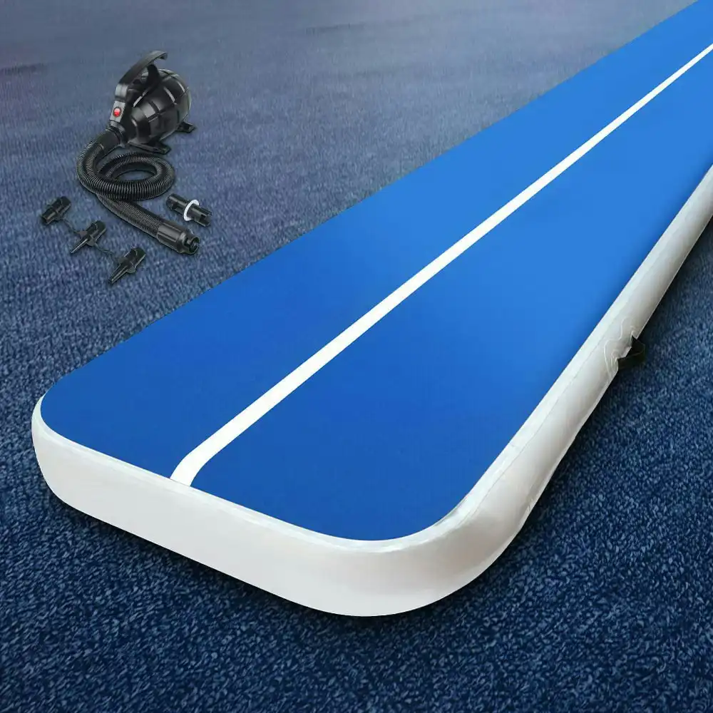 Everfit 4M Air Track Gymnastics Tumbling Exercise Yoga Mat W/ Pump Inflatable