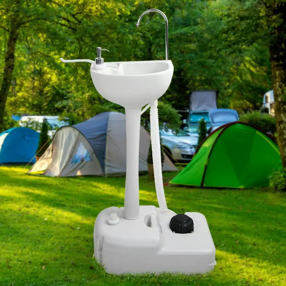 Weisshorn Camping Basin Portable Hand Wash Sink Stand 19L Capacity