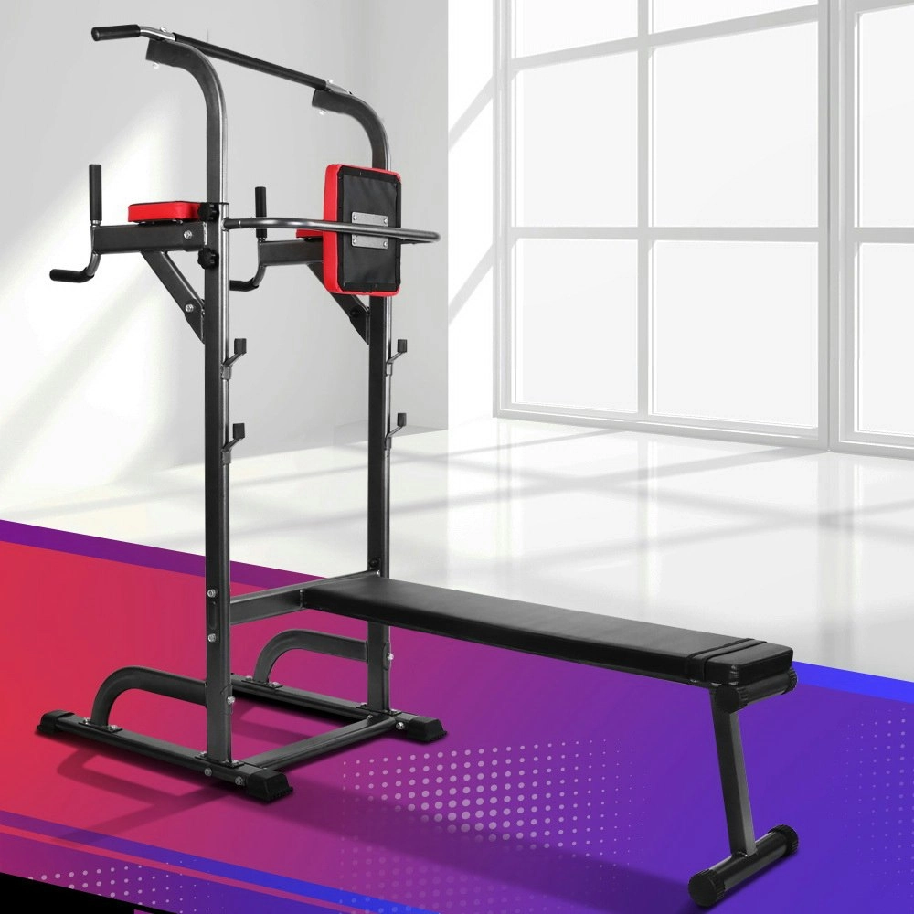 Everfit Weight Bench Chin Up Bar Bench Press Home Gym 380kg Capacity