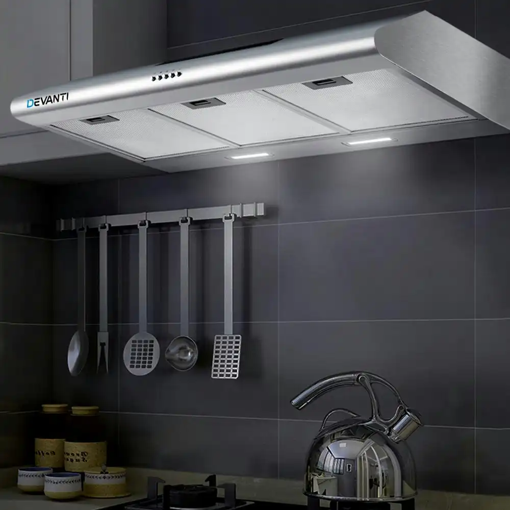 Devanti Range Hood 90cm Rangehood Stainless Steel