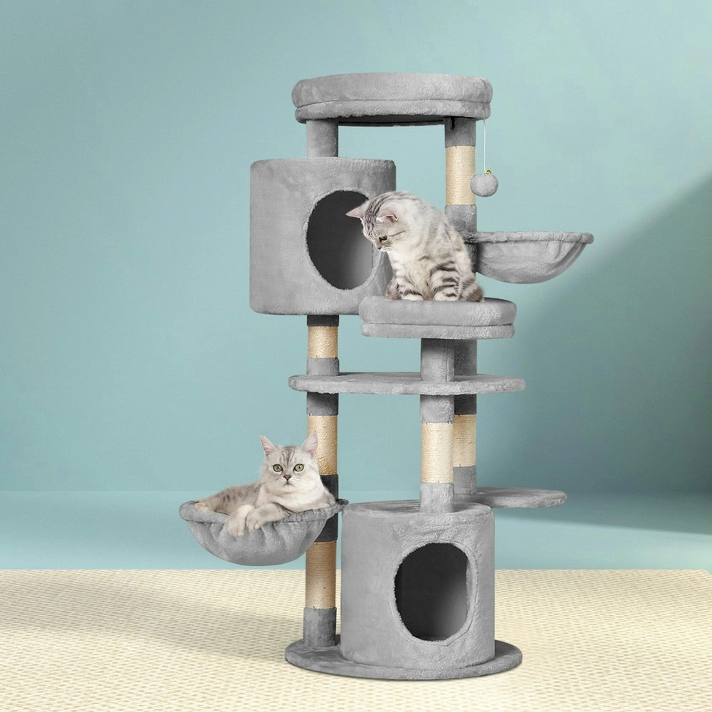 i.Pet Cat Tree 123cm Tower Scratching Post Scratcher Wood Condo House Bed Toys