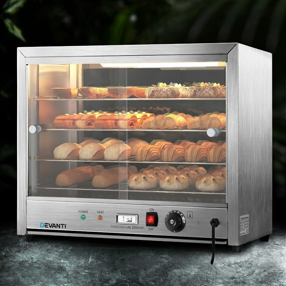 Devanti Commercial Food Warmer Hot Display Showcase Cabinet 64cm